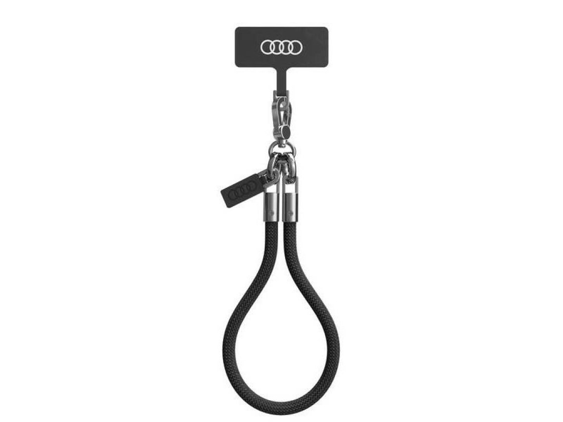 Cordón cruzado Audi universal de 28 cm x 8 mm - Negro