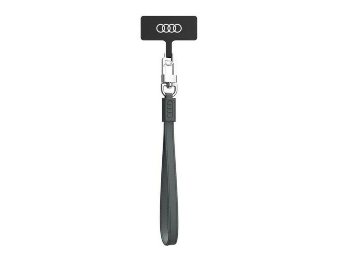 Cordón universal de piel Audi para bandolera, 28 cm x 10 mm - Gris