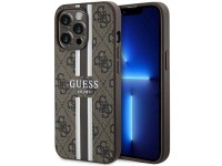 Capa rígida Guess GUHMP13LP4RPSW para iPhone 13 Pro / 13 de 6,1" marrom/marrom com listras estampada Capa rígida Guess GUHMP13LP4RPSW para iPhone 13 Pro / 13 de 6,1" marrom/marrom com listras estampada