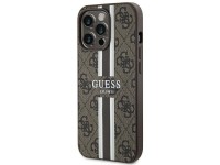 Capa rígida Guess GUHMP13LP4RPSW para iPhone 13 Pro / 13 de 6,1" marrom/marrom com listras estampada Capa rígida Guess GUHMP13LP4RPSW para iPhone 13 Pro / 13 de 6,1" marrom/marrom com listras estampada