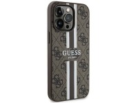 Capa rígida Guess GUHMP13LP4RPSW para iPhone 13 Pro / 13 de 6,1" marrom/marrom com listras estampada Capa rígida Guess GUHMP13LP4RPSW para iPhone 13 Pro / 13 de 6,1" marrom/marrom com listras estampada