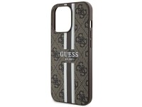 Capa rígida Guess GUHMP13LP4RPSW para iPhone 13 Pro / 13 de 6,1" marrom/marrom com listras estampada Capa rígida Guess GUHMP13LP4RPSW para iPhone 13 Pro / 13 de 6,1" marrom/marrom com listras estampada