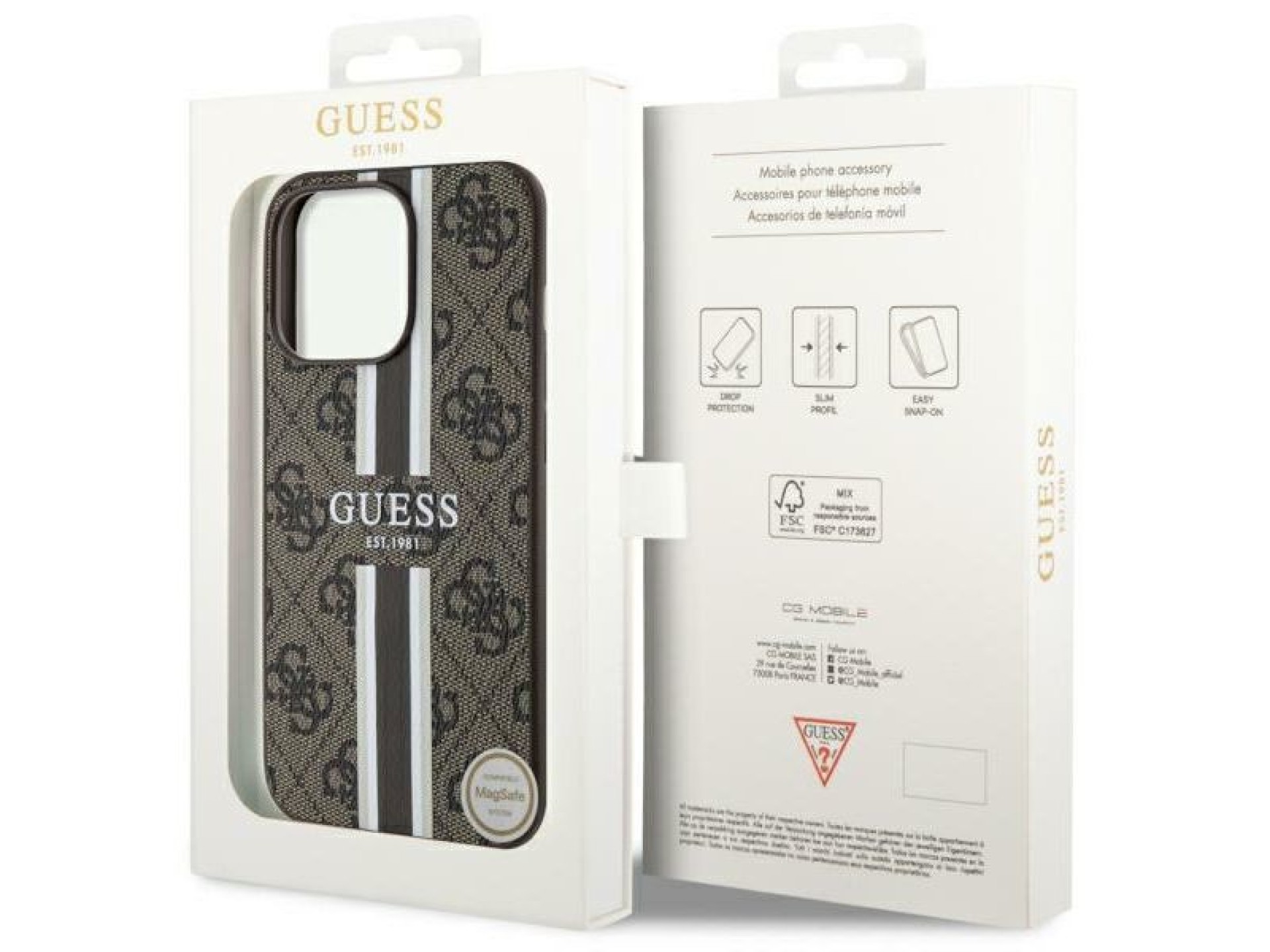 Capa rígida Guess GUHMP13LP4RPSW para iPhone 13 Pro / 13 de 6,1