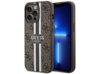 Capa rígida Guess GUHMP13XP4RPSW para iPhone 13 Pro Max 6.7" marrom/marrom com listras impressas, co Capa rígida Guess GUHMP13XP4RPSW para iPhone 13 Pro Max 6.7" marrom/marrom com listras impressas, co