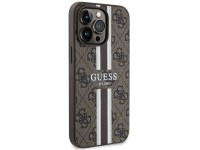 Capa rígida Guess GUHMP13XP4RPSW para iPhone 13 Pro Max 6.7" marrom/marrom com listras impressas, co Capa rígida Guess GUHMP13XP4RPSW para iPhone 13 Pro Max 6.7" marrom/marrom com listras impressas, co