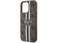 Capa rígida Guess GUHMP13XP4RPSW para iPhone 13 Pro Max 6.7" marrom/marrom com listras impressas, co Capa rígida Guess GUHMP13XP4RPSW para iPhone 13 Pro Max 6.7" marrom/marrom com listras impressas, co