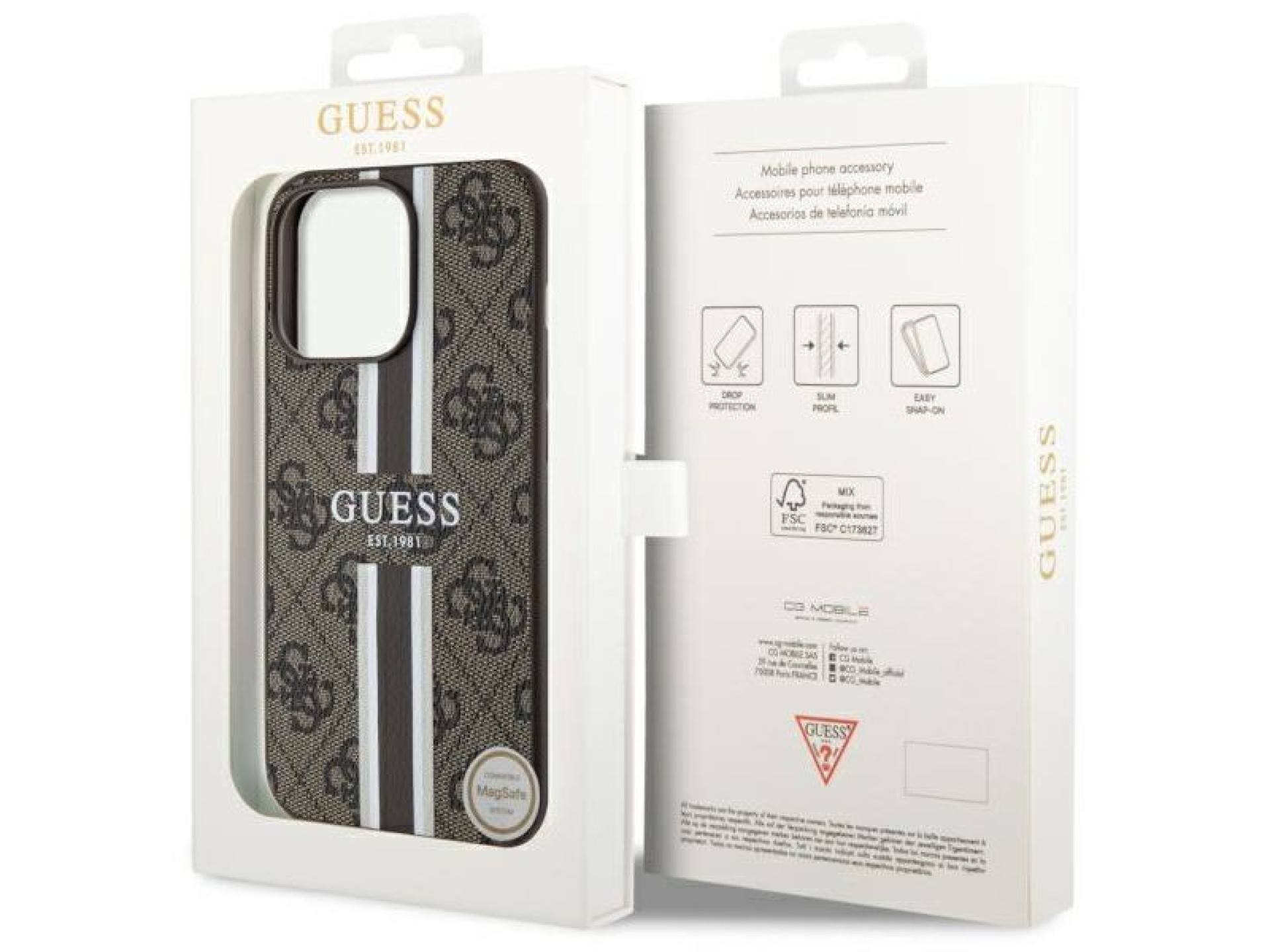 Capa rígida Guess GUHMP13XP4RPSW para iPhone 13 Pro Max 6.7