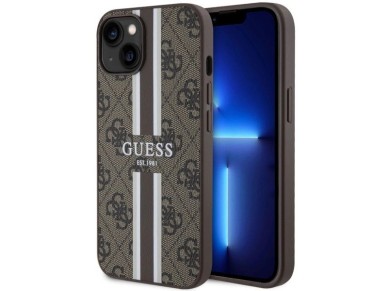 Guess GUHMP14SP4RPSW iPhone 14 6.1" brown/brown hardcase 4G Printed Stripes MagSafe Guess GUHMP14SP4RPSW iPhone 14 6.1" brown/brown hardcase 4G Printed Stripes MagSafe