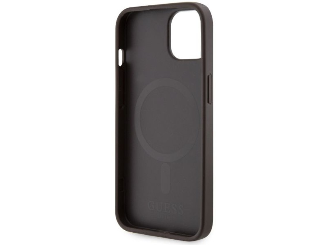 Guess GUHMP14SP4RPSW iPhone 14 6.1" brown/brown hardcase 4G Printed Stripes MagSafe