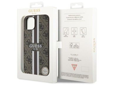 Funda rígida Guess GUHMP14SP4RPSW para iPhone 14 de 6,1" color marrón/marrón, 4G, con estampado de r Funda rígida Guess GUHMP14SP4RPSW para iPhone 14 de 6,1" color marrón/marrón, 4G, con estampado de r