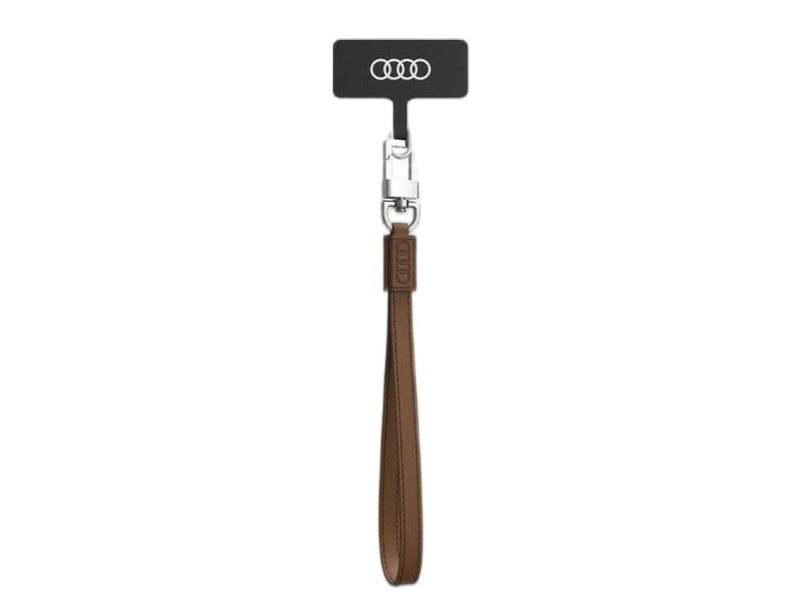 Cordão universal de couro para bolsa transversal Audi, 28 cm x 10 mm - Marrom