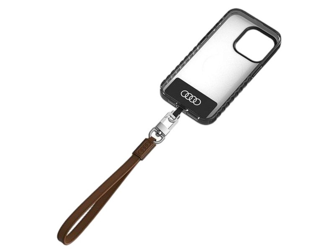 Cordão universal de couro para bolsa transversal Audi, 28 cm x 10 mm - Marrom