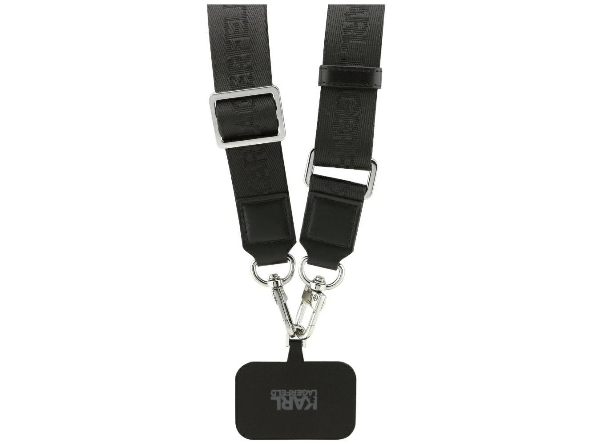 Funda Karl Lagerfeld Big Strap Choupette con logo metálico y MagSafe para iPhone 17 Pro Max - Negra