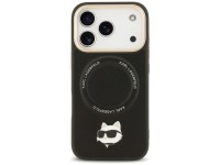 Karl Lagerfeld Big Strap Choupette Metal Logo MagSafe Case for iPhone 17 Pro Max - Black