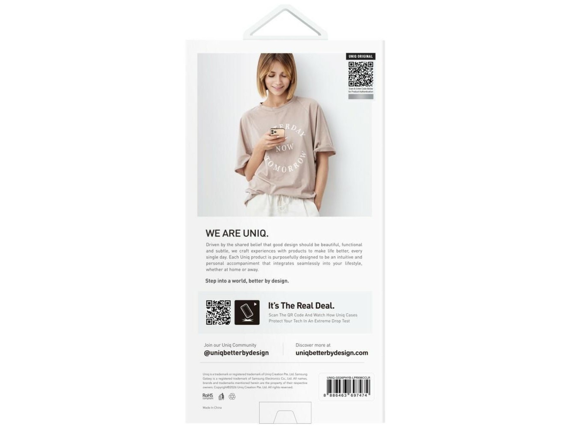 Capa Uniq LifePro Xtreme para Samsung Galaxy S26+ com carregamento Magclick - Transparente