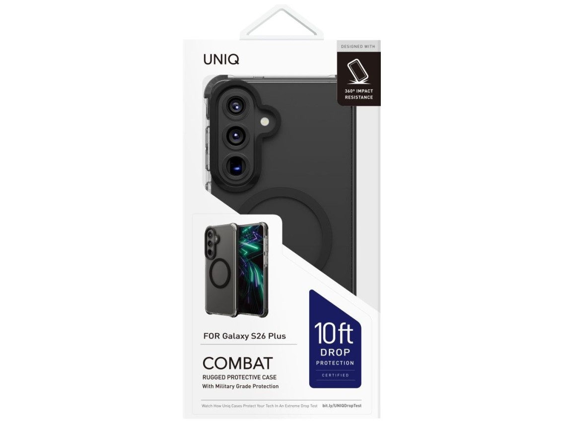 Funda Uniq Combat para Samsung Galaxy S26+ con carga Magclick - Negra