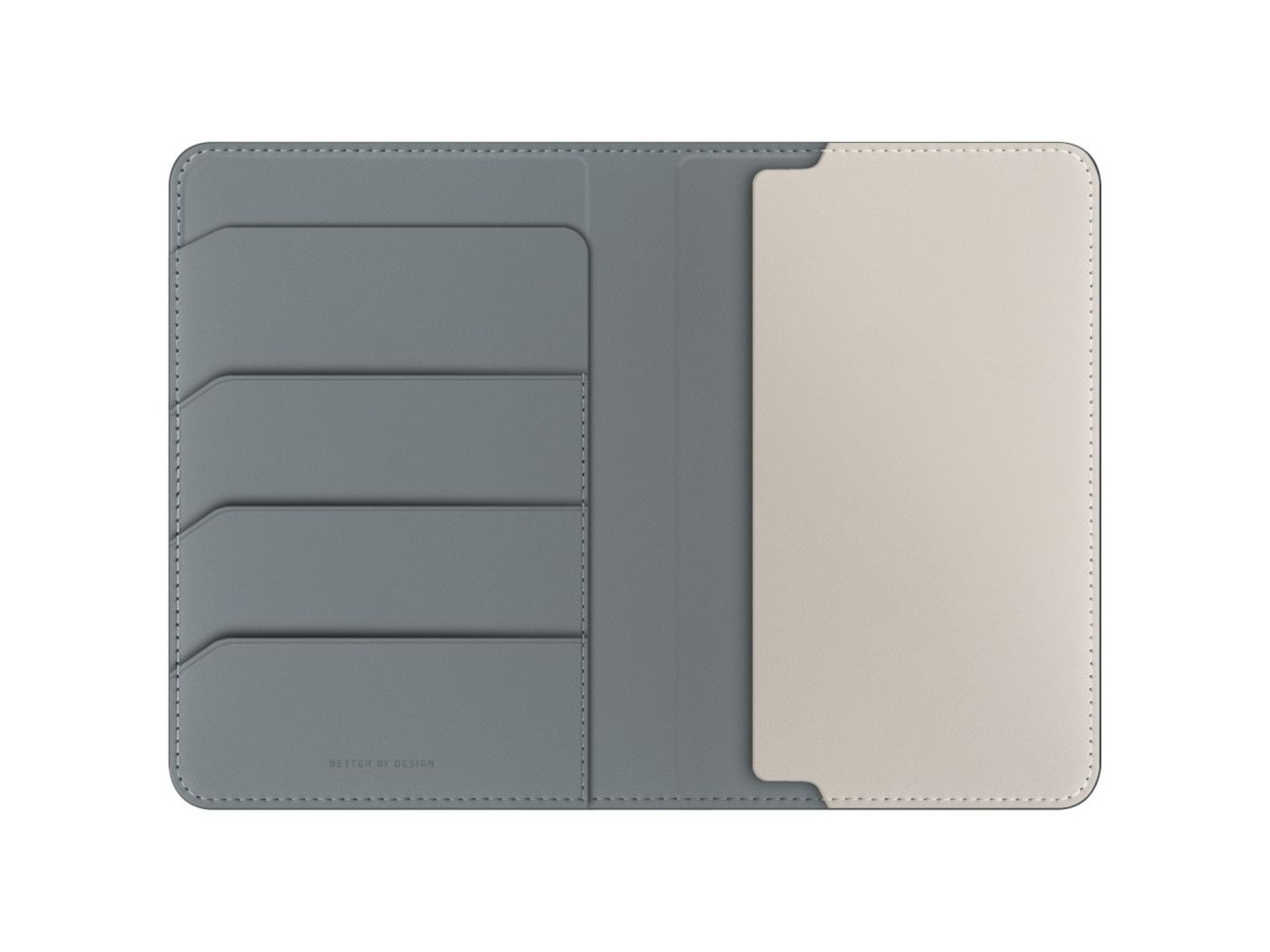 Capa para passaporte Uniq Belmont com bloqueio RFID - Verde/Marfim