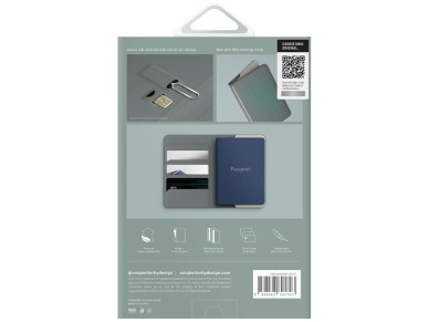Uniq Belmont RFID Blocking Passport Case - Green/Ivory