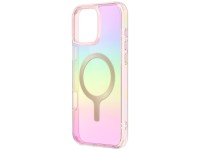 Funda de carga Uniq Iridescia Magclick para iPhone 16 Pro - Rosa