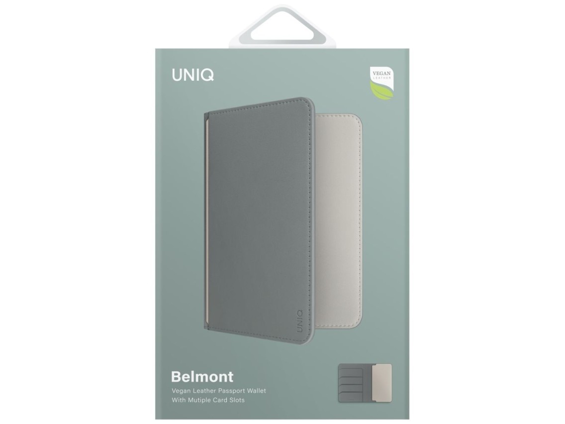 Uniq Belmont RFID Blocking Passport Case - Green/Ivory