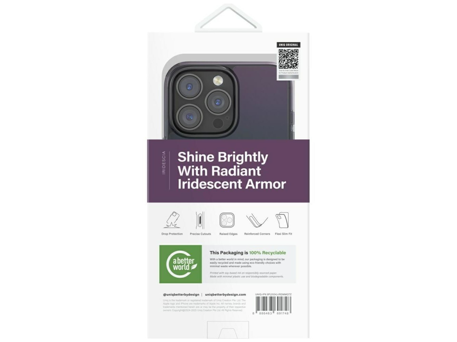 Uniq Iridescia Magclick Charging Case for iPhone 16 Pro Max - Black