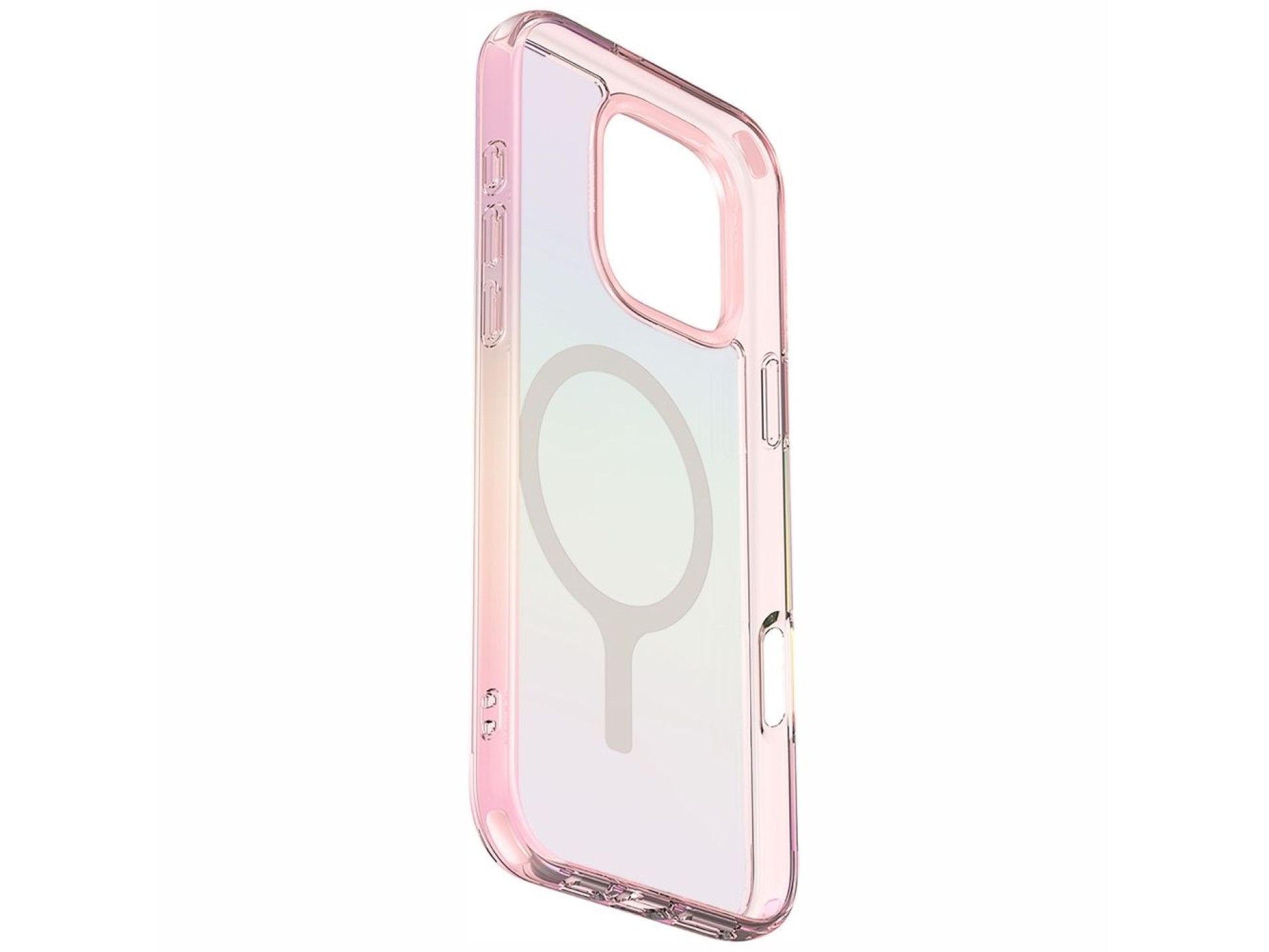 Funda de carga Uniq Iridescia Magclick para iPhone 16 Pro - Rosa
