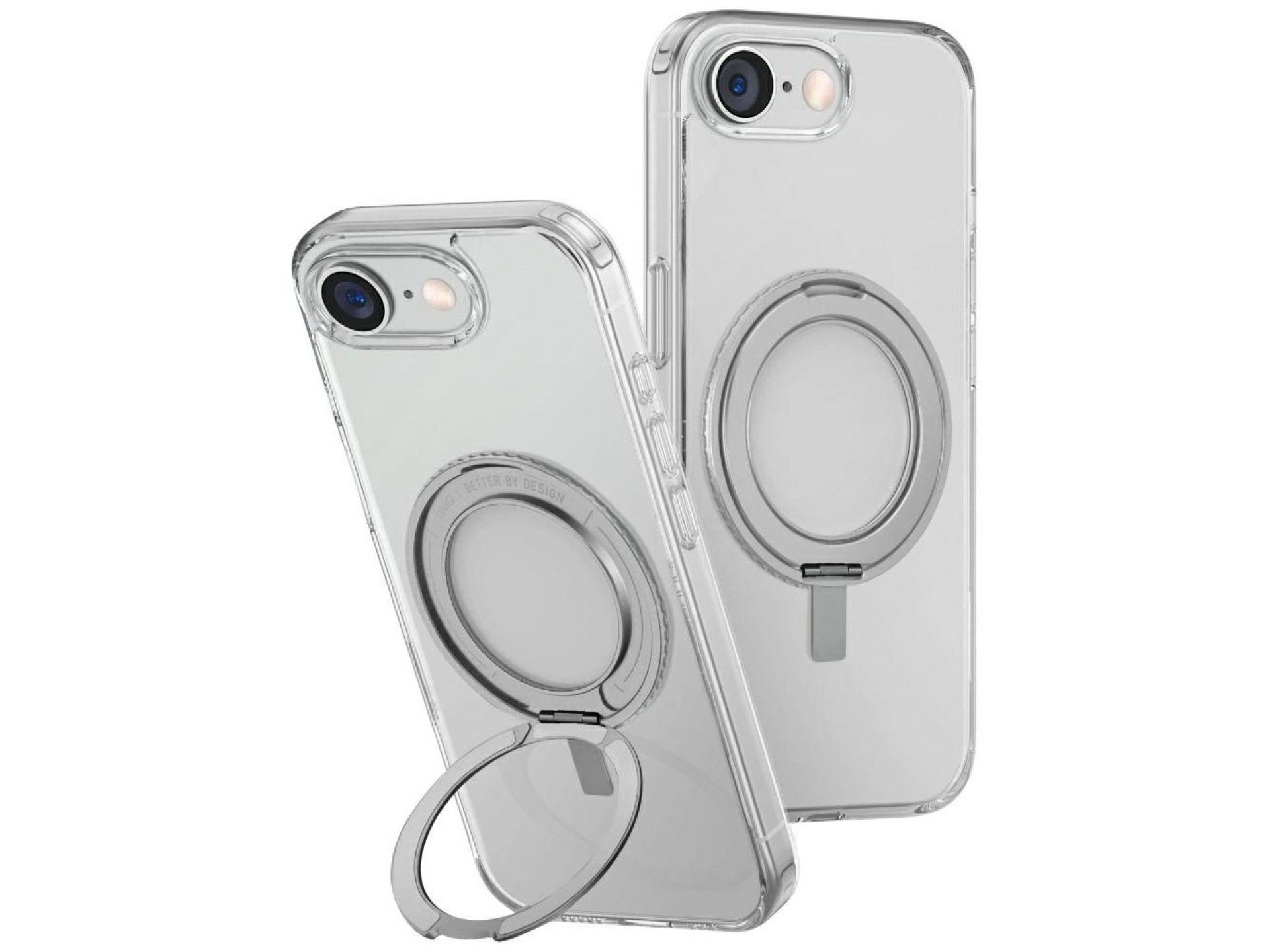 Uniq Swivix 360 Rotating Kickstand Case for iPhone 16e - Transparent