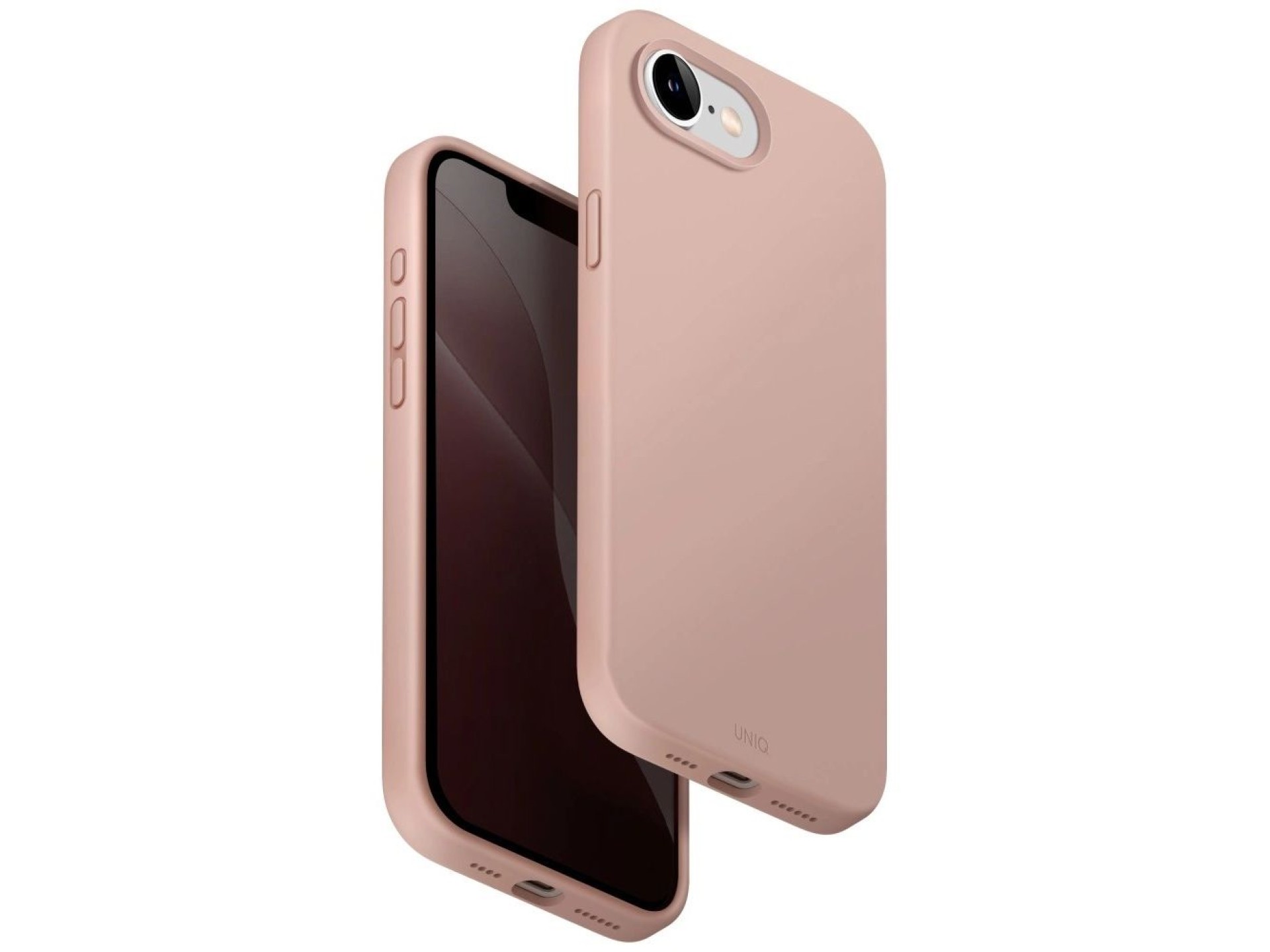 Capa de carregamento Uniq Lino Magclick para iPhone 16e - Rosa