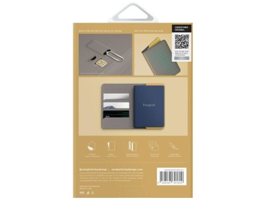 Uniq Belmont RFID Blocking Passport Case - Grey/Yellow