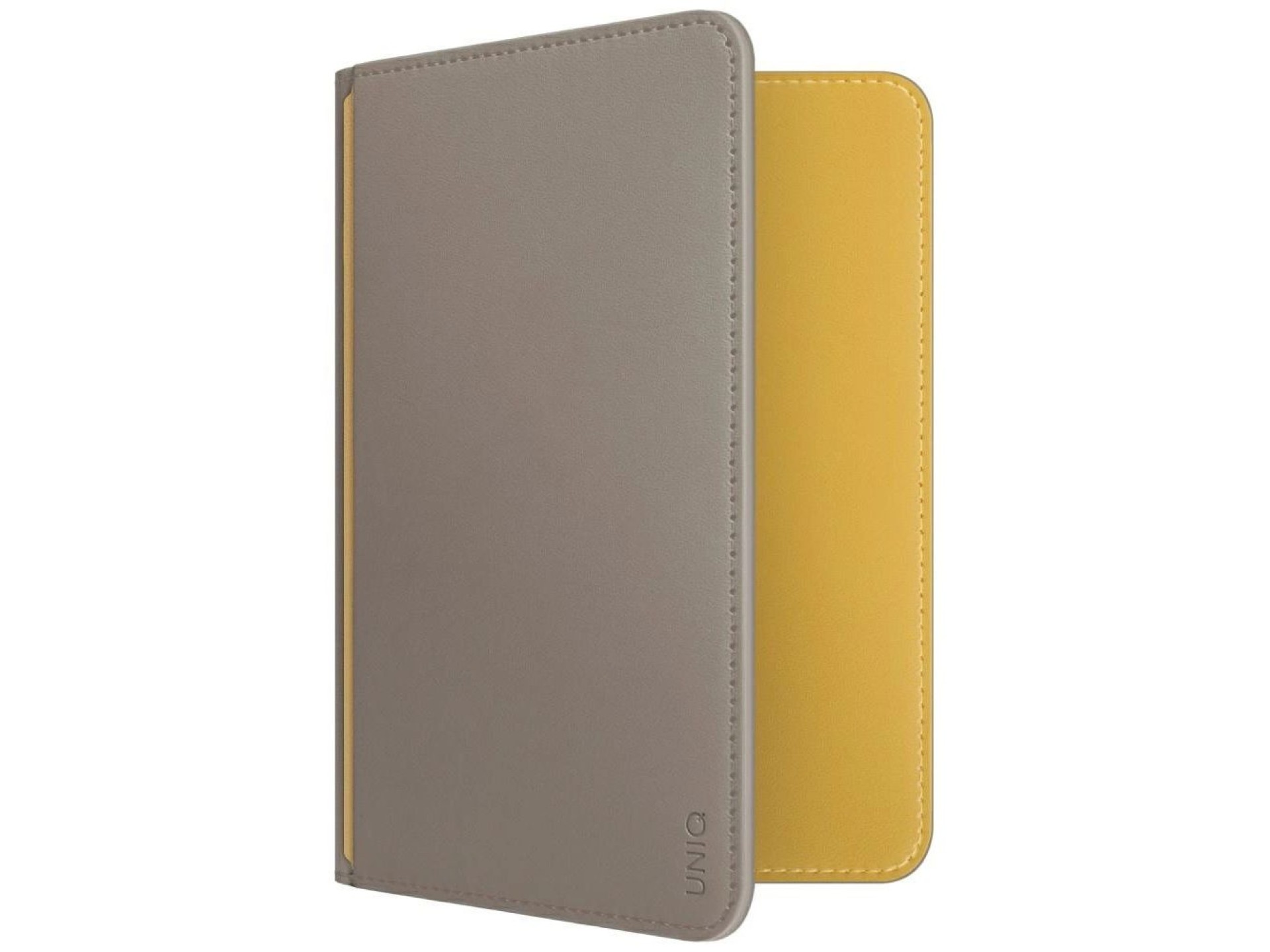 Capa para passaporte Uniq Belmont com bloqueio RFID - Cinza/Amarelo