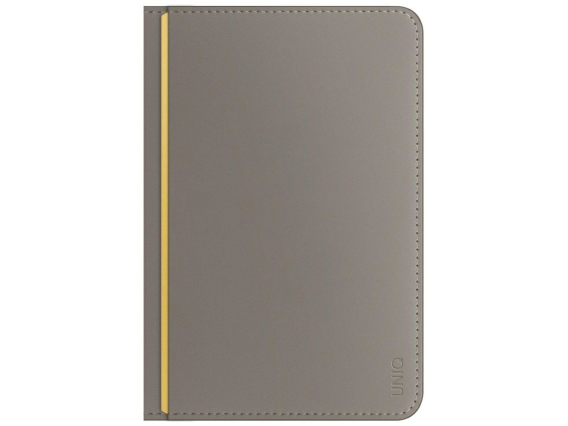 Capa para passaporte Uniq Belmont com bloqueio RFID - Cinza/Amarelo