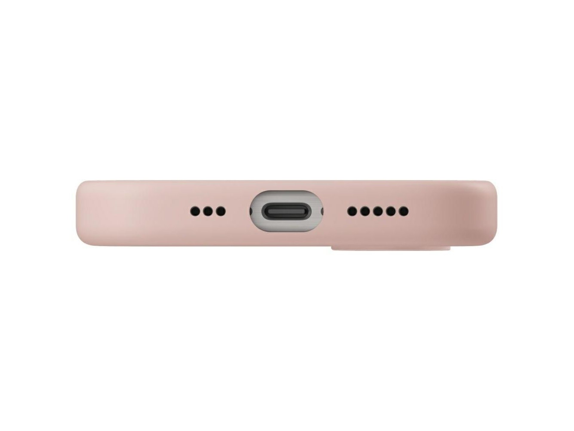 Capa de carregamento Uniq Lino Magclick para iPhone 16e - Rosa
