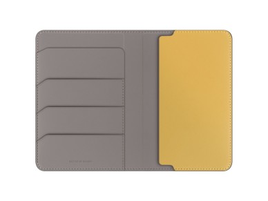 Uniq Belmont RFID Blocking Passport Case - Grey/Yellow