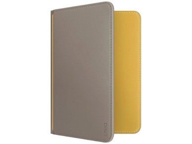 Uniq Belmont RFID Blocking Passport Case - Grey/Yellow