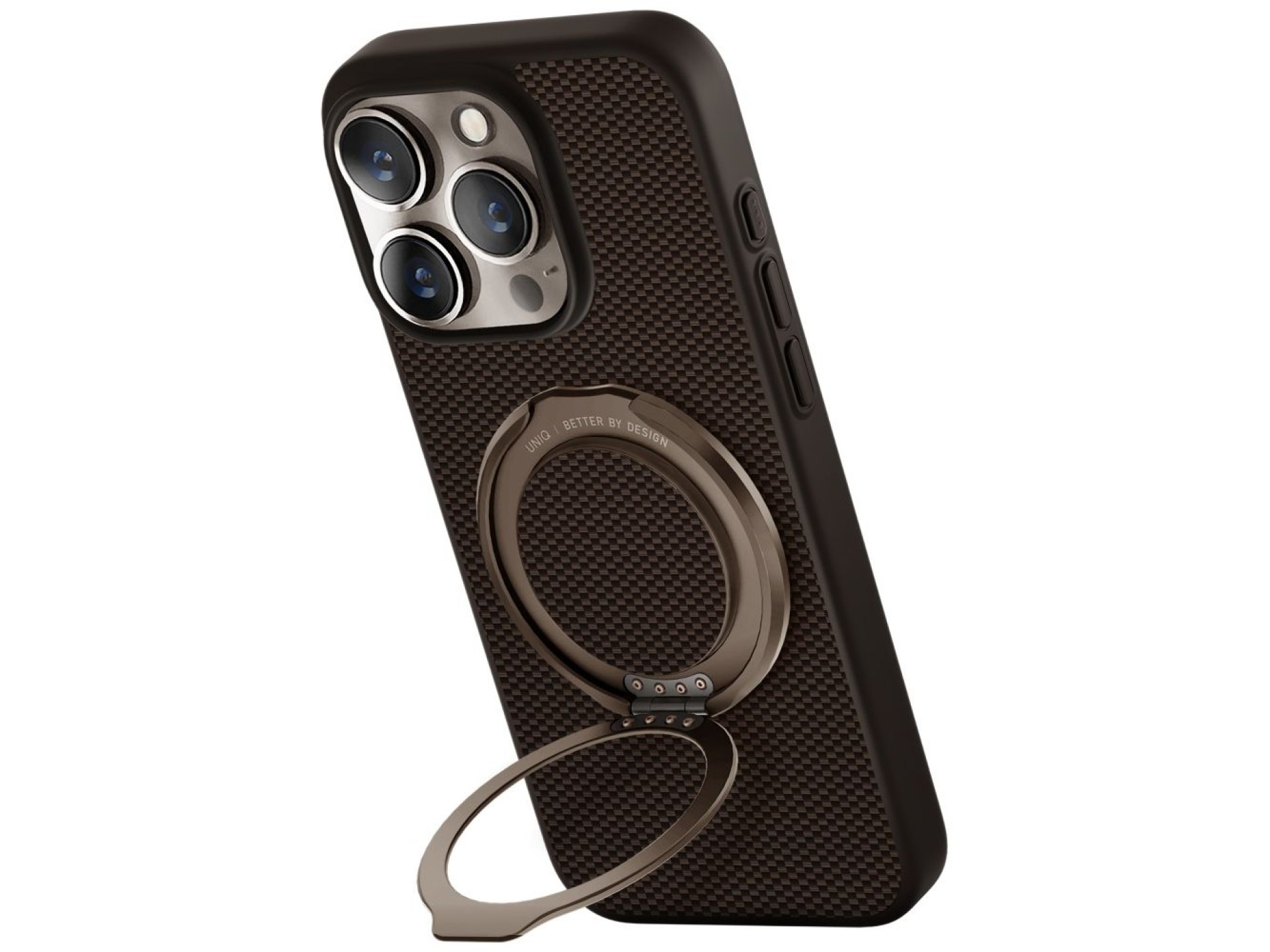 Capa Uniq Keva Air Magclick Charging GripFit para iPhone 16 Pro - Marrom