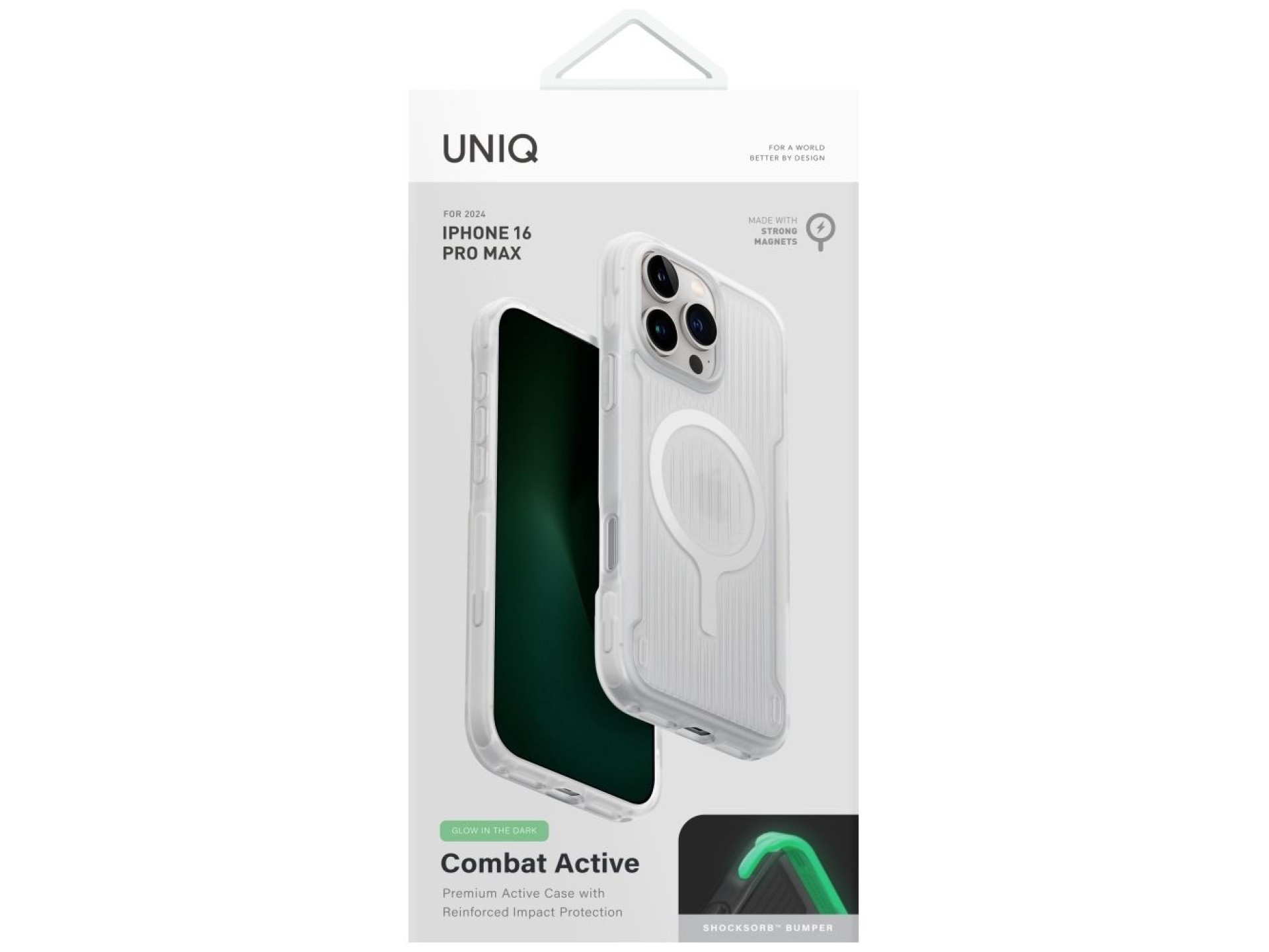 Uniq Combat Active Magclick Charging Case for iPhone 16 Pro Max - White