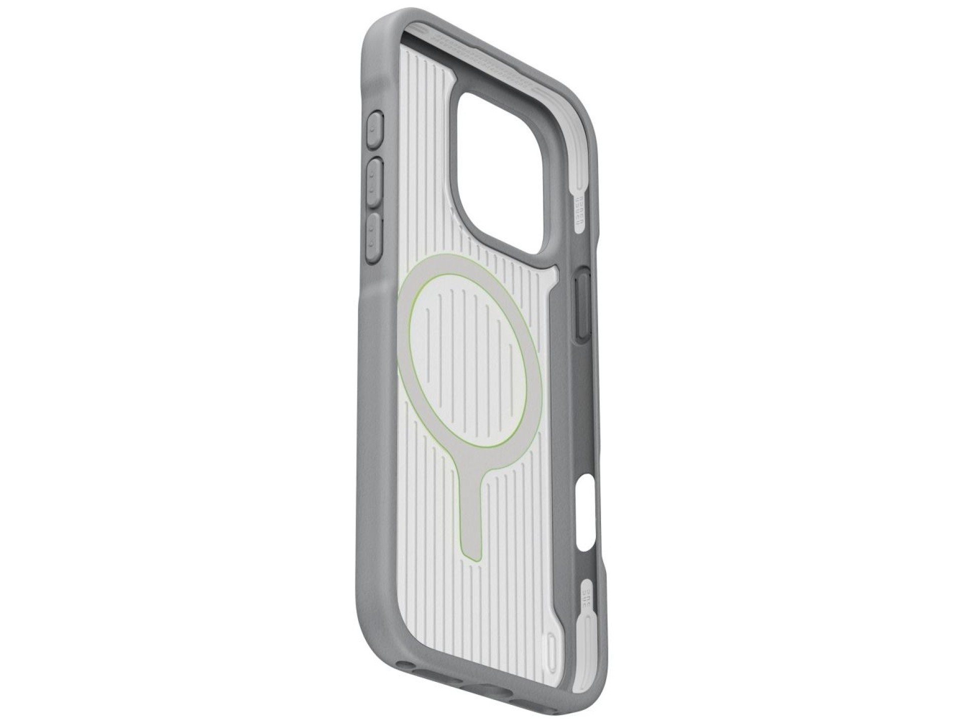 Capa de carregamento Uniq Combat Active Magclick para iPhone 16 Pro Max - Cinza