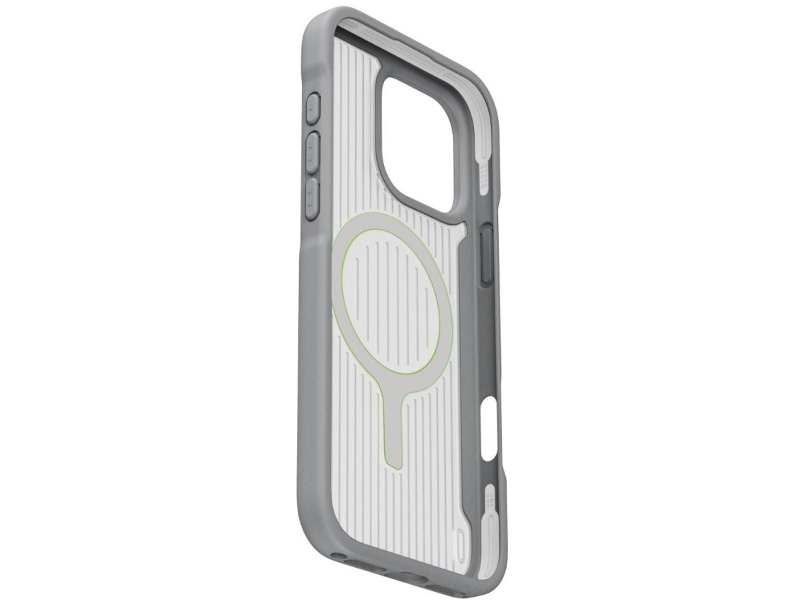 Capa de carregamento Uniq Combat Active Magclick para iPhone 16 Pro Max - Cinza