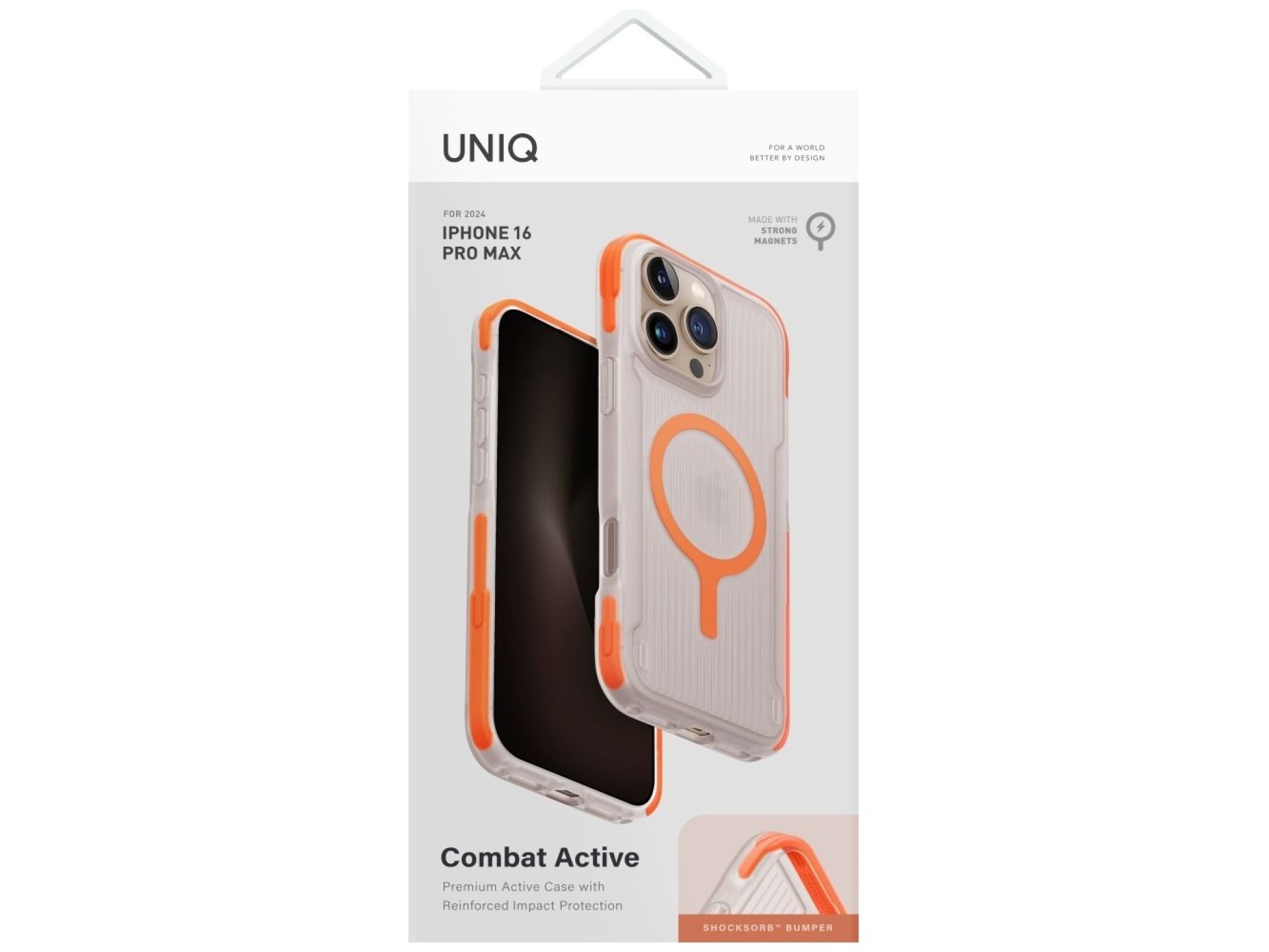 Uniq Combat Active Magclick Charging Case for iPhone 16 Pro Max - Orange