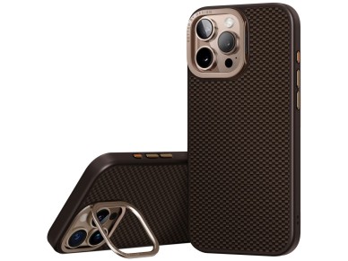 Capa Uniq Keva Max Magclick com suporte para carregamento e câmera para iPhone 16 Pro - Marrom Capa Uniq Keva Max Magclick com suporte para carregamento e câmera para iPhone 16 Pro - Marrom