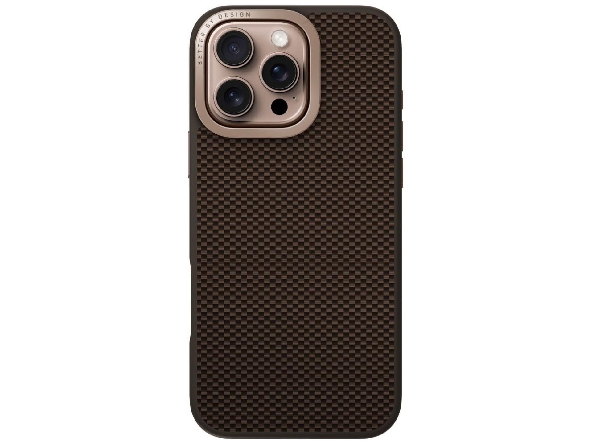 Capa Uniq Keva Max Magclick com suporte para carregamento e câmera para iPhone 16 Pro - Marrom