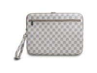 DKNY Sleeve Checkered Pattern Printed Stripes 16" Laptop Case - Beige DKNY Sleeve Checkered Pattern Printed Stripes 16" Laptop Case - Beige