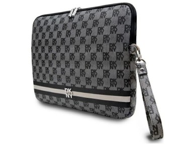 DKNY Sleeve Checkered Pattern Printed Stripes 16" Laptop Case - Black DKNY Sleeve Checkered Pattern Printed Stripes 16" Laptop Case - Black
