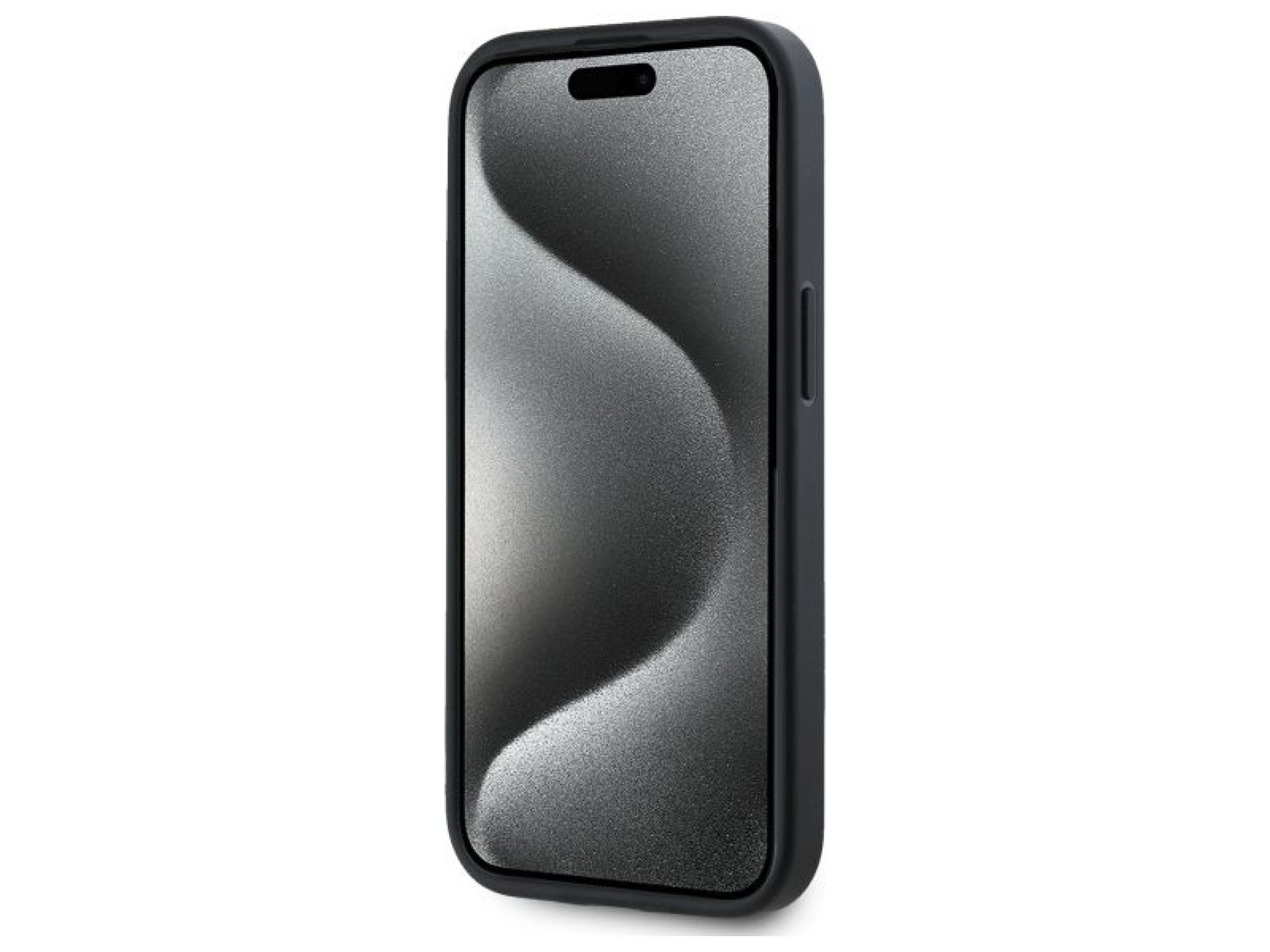 Funda DKNY MagSafe para iPhone 15 con logo metálico granulado - Beige