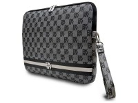 DKNY Sleeve Checkered Pattern Printed Stripes 16" Laptop Case - Black DKNY Sleeve Checkered Pattern Printed Stripes 16" Laptop Case - Black