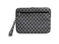 DKNY Sleeve Checkered Pattern Printed Stripes 14" Laptop Case - Black DKNY Sleeve Checkered Pattern Printed Stripes 14" Laptop Case - Black