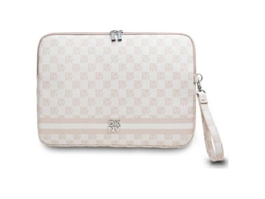 DKNY Sleeve Checkered Pattern Printed Stripes 14" Laptop Case - Pink DKNY Sleeve Checkered Pattern Printed Stripes 14" Laptop Case - Pink