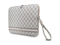 DKNY Sleeve Checkered Pattern Printed Stripes 16" Laptop Case - Beige DKNY Sleeve Checkered Pattern Printed Stripes 16" Laptop Case - Beige