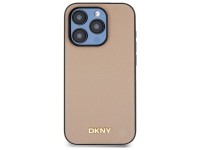 DKNY Grained Metal Logo MagSafe iPhone 15 Pro Max Case - Beige DKNY Grained Metal Logo MagSafe iPhone 15 Pro Max Case - Beige