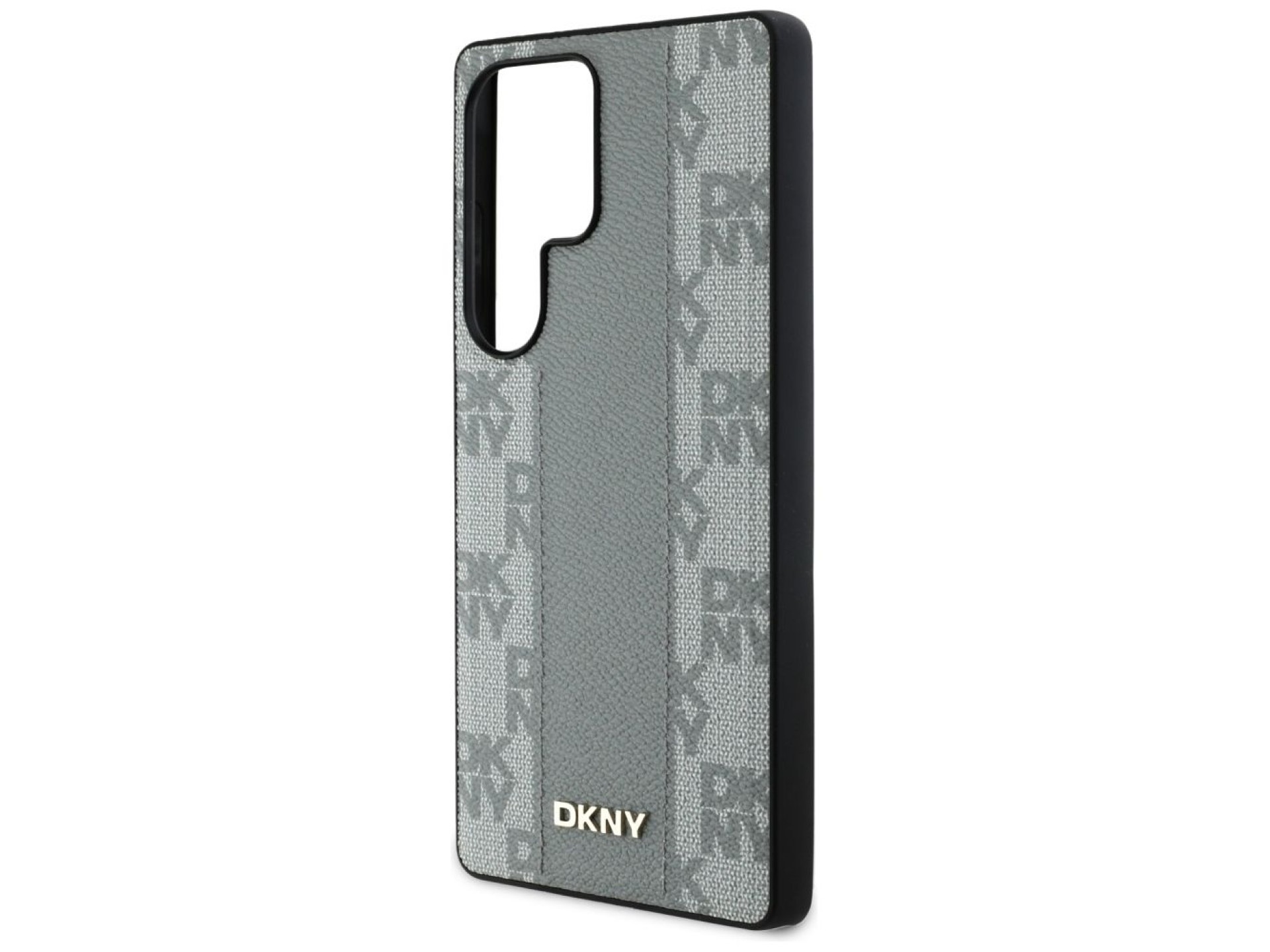 DKNY Leather Checkered Pattern MagSafe Case for Samsung Galaxy S25 Ultra - Gray